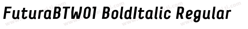 FuturaBTW01 BoldItalic Regular字体转换